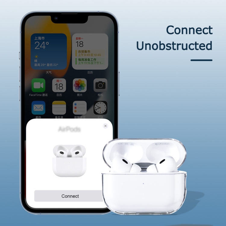 For AirPods Pro 2 Earphone Transparent PC Protective Case For AirPods Pro 2 Earphone Transparent PC Protective Case