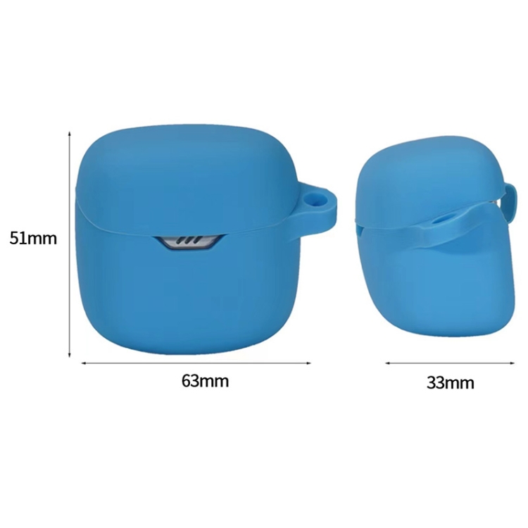 Housse en silicone pour casque JBL Live 300TWS bleu foncé étui de  protection