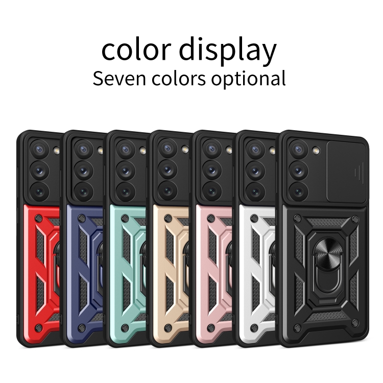 For Samsung Galaxy S23+ 5G Sliding Camera Cover Design TPU+PC Phone Case(Black)