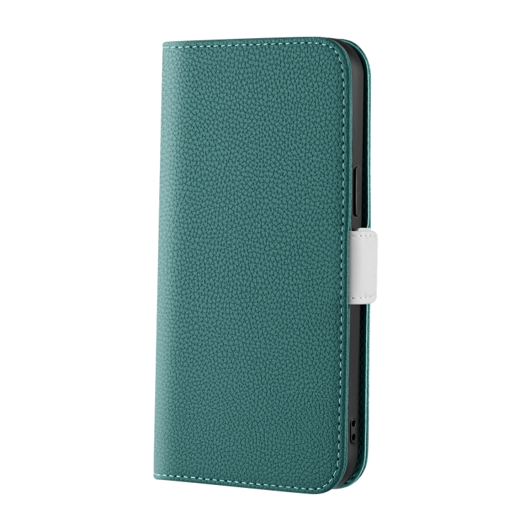 For Samsung Galaxy S23+ 5G Candy Color Litchi Texture Leather Phone Case(Dark Green)