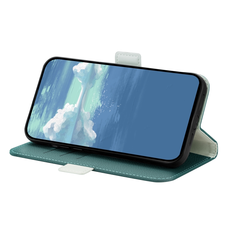 For Samsung Galaxy S23+ 5G Candy Color Litchi Texture Leather Phone Case(Dark Green)