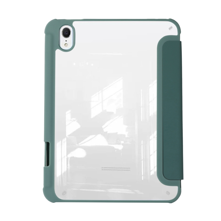 For iPad mini 2024 / mini 6 Acrylic 3-folding Leather Tablet Case(Dark Green) For iPad mini 2024 / mini 6 Acrylic 3-folding Leather Tablet Case(Dark Green)