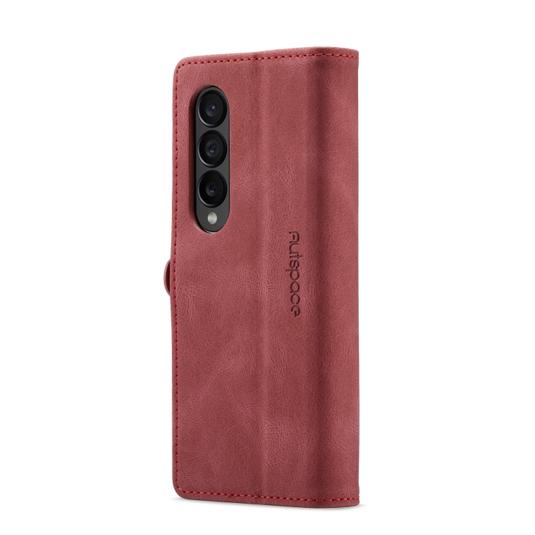 For Samsung Galaxy Z Fold4 AutSpace A01 Retro Skin-feel Crazy Horse RFID Leather Phone Case(Wine Red) For Samsung Galaxy Z Fold4 AutSpace A01 Retro Skin-feel Crazy Horse RFID Leather Phone Case(Wine Red)