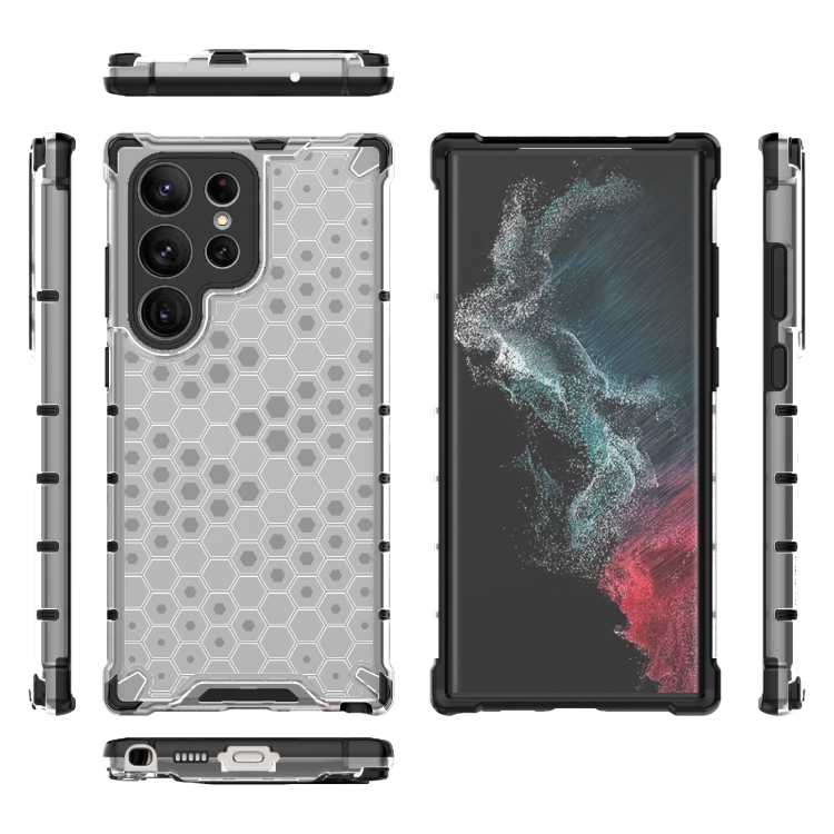 For Samsung Galaxy S23 Ultra 5G Shockproof Honeycomb PC + TPU Protective Phone Case(White) For Samsung Galaxy S23 Ultra 5G Shockproof Honeycomb PC + TPU Protective Phone Case(White)