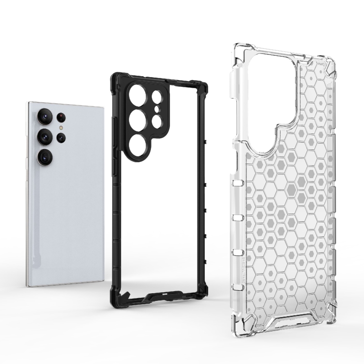 For Samsung Galaxy S23 Ultra 5G Shockproof Honeycomb PC + TPU Protective Phone Case(White) For Samsung Galaxy S23 Ultra 5G Shockproof Honeycomb PC + TPU Protective Phone Case(White)