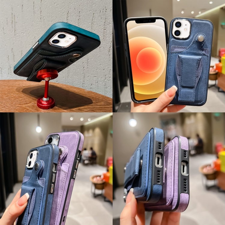 For iPhone 12 Side Leather Rotation Card Holder Phone Case(Pink) For iPhone 12 Side Leather Rotation Card Holder Phone Case(Pink)
