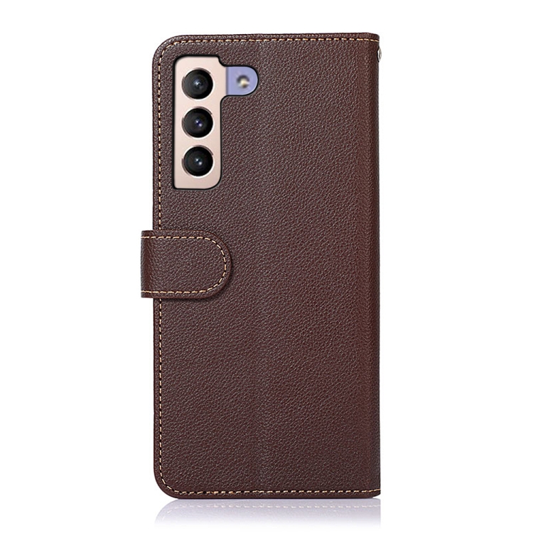 For Samsung Galaxy S23+ 5G KHAZNEH Litchi Texture Leather RFID Phone Case(Brown) For Samsung Galaxy S23+ 5G KHAZNEH Litchi Texture Leather RFID Phone Case(Brown)