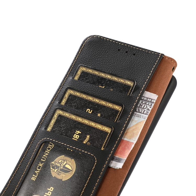 For Samsung Galaxy S23 Ultra 5G KHAZNEH Custer Genuine Leather RFID Phone Case(Black) For Samsung Galaxy S23 Ultra 5G KHAZNEH Custer Genuine Leather RFID Phone Case(Black)
