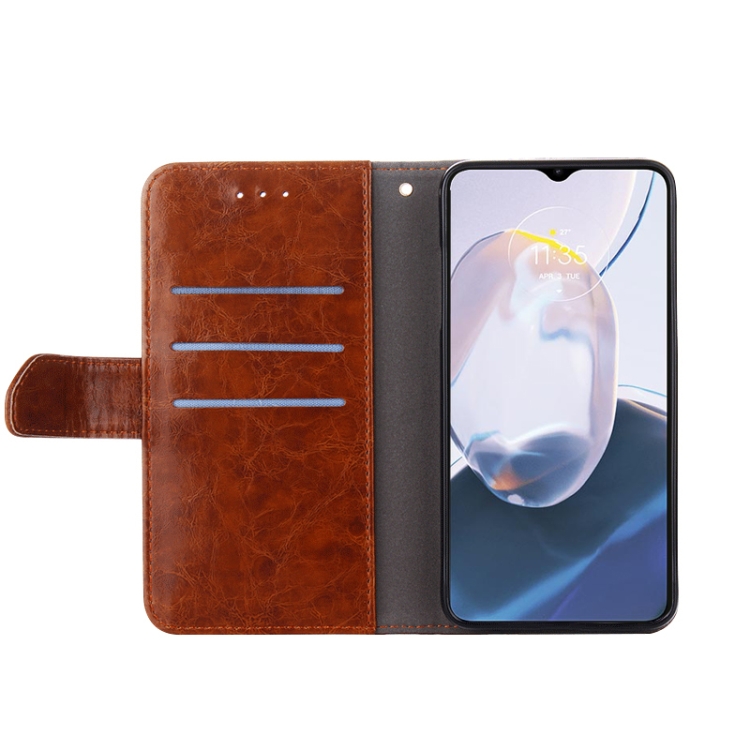 Cover Portafoglio Per Motorola Moto E22 / E22i – Custodia Magnetica In Pelle PU Con Gatto E Albero In Rilievo, Slot Per Carte E Supporto Regolabile (Blu)