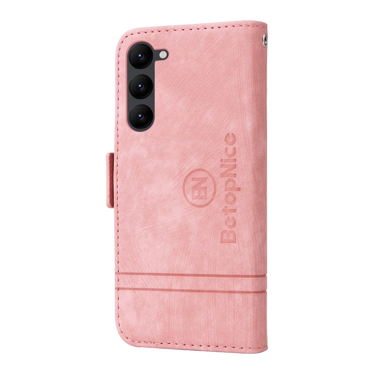 For Samsung Galaxy S23+ 5G BETOPNICE Dual-side Buckle Leather Phone Case(Pink) For Samsung Galaxy S23+ 5G BETOPNICE Dual-side Buckle Leather Phone Case(Pink)