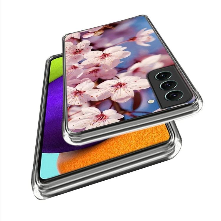For Samsung Galaxy S23+ 5G Colored Drawing Clear TPU Phone Protective Case(Cherry Blossoms) For Samsung Galaxy S23+ 5G Colored Drawing Clear TPU Phone Protective Case(Cherry Blossoms)