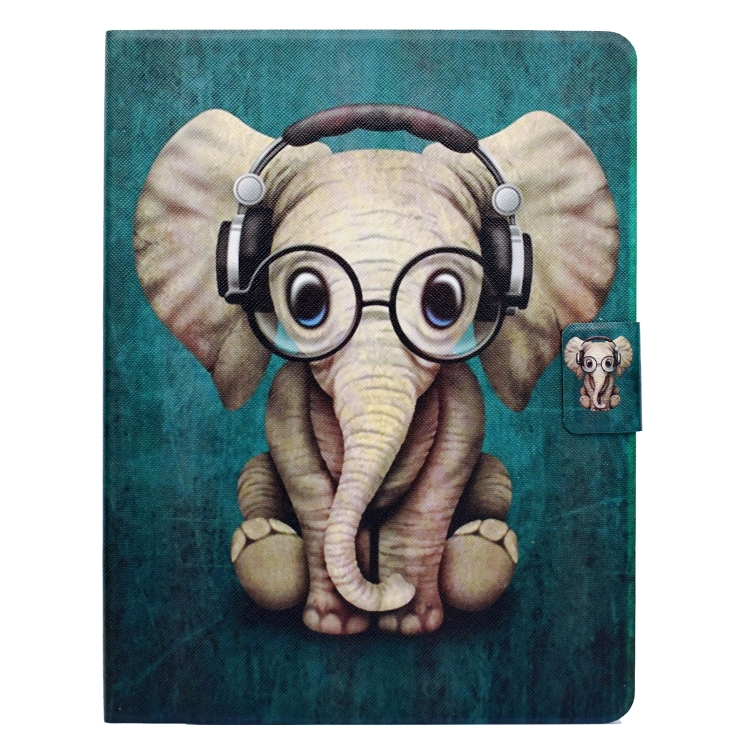 Electric Pressed Left Right Flat Feather Case with Sleep Function Pen Cover & Card Slot & Holder(Elephant) Electric Pressed Left Right Flat Feather Case with Sleep Function Pen Cover & Card Slot & Holder(Elephant)
