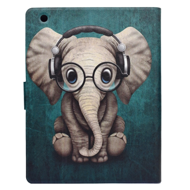 Electric Pressed Left Right Flat Feather Case with Sleep Function Pen Cover & Card Slot & Holder(Elephant) Electric Pressed Left Right Flat Feather Case with Sleep Function Pen Cover & Card Slot & Holder(Elephant)