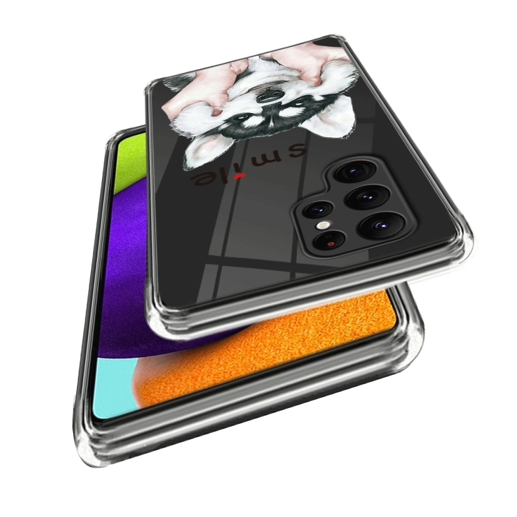 For Samsung Galaxy S23 Ultra 5G Colored Drawing Clear TPU Phone Protective Case(Pinch Face Dog) For Samsung Galaxy S23 Ultra 5G Colored Drawing Clear TPU Phone Protective Case(Pinch Face Dog)