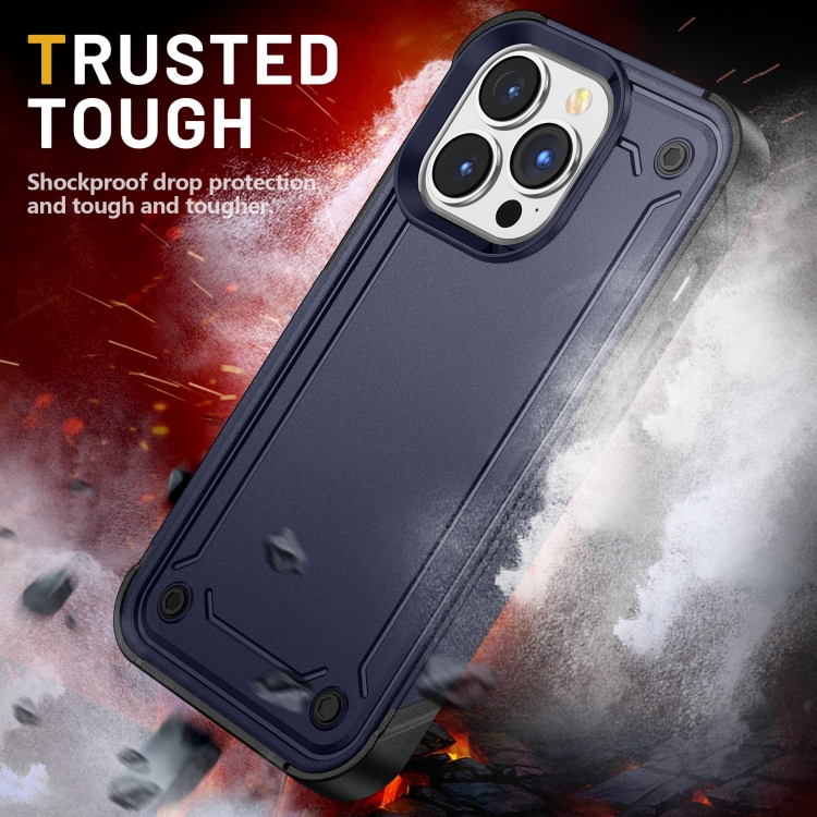 For iPhone 14 Pro 2 in 1 Soft TPU Hard PC Phone Case(Blue) For iPhone 14 Pro 2 in 1 Soft TPU Hard PC Phone Case(Blue)