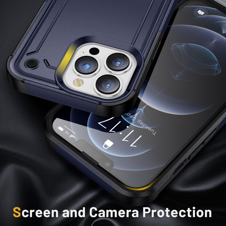 For iPhone 14 Pro 2 in 1 Soft TPU Hard PC Phone Case(Blue) For iPhone 14 Pro 2 in 1 Soft TPU Hard PC Phone Case(Blue)