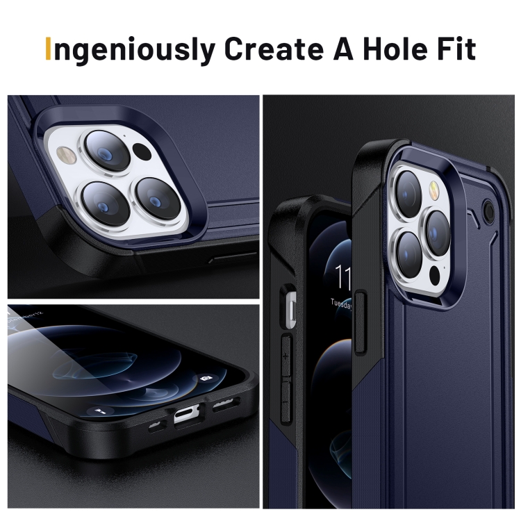 For iPhone 14 Pro 2 in 1 Soft TPU Hard PC Phone Case(Blue) For iPhone 14 Pro 2 in 1 Soft TPU Hard PC Phone Case(Blue)