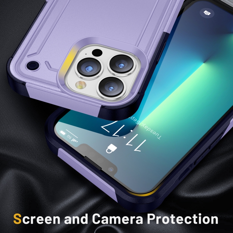 For iPhone 12 Pro Max 2 in 1 Soft TPU Hard PC Phone Case(Purple Royal Blue) For iPhone 12 Pro Max 2 in 1 Soft TPU Hard PC Phone Case(Purple Royal Blue)