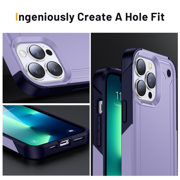 For iPhone 12 Pro Max 2 in 1 Soft TPU Hard PC Phone Case(Purple Royal Blue) For iPhone 12 Pro Max 2 in 1 Soft TPU Hard PC Phone Case(Purple Royal Blue)