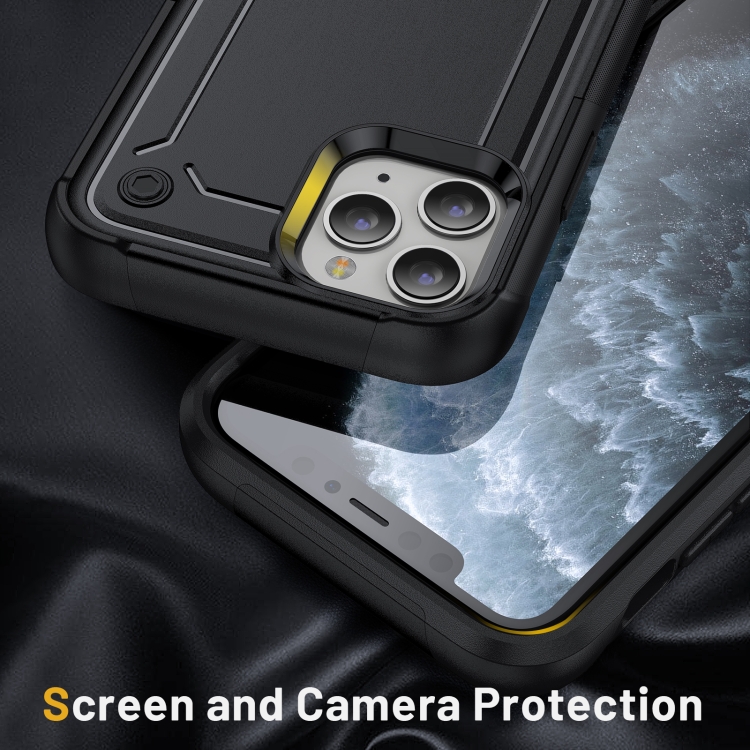 For iPhone 11 2 in 1 Soft TPU Hard PC Phone Case(Black) For iPhone 11 2 in 1 Soft TPU Hard PC Phone Case(Black)