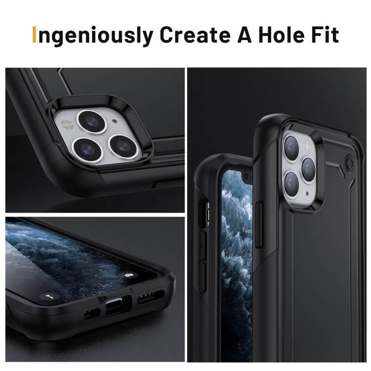 For iPhone 11 2 in 1 Soft TPU Hard PC Phone Case(Black) For iPhone 11 2 in 1 Soft TPU Hard PC Phone Case(Black)