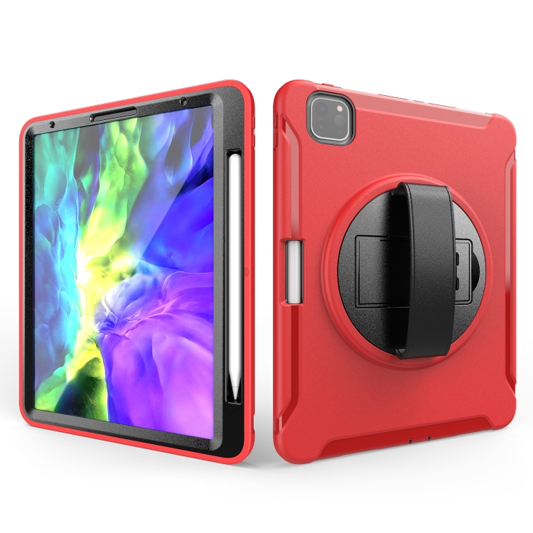 For iPad Pro 11 inch (2020) Shockproof Protective Tablet Case with Holder & Hand Strap & Pen Slot(Red) For iPad Pro 11 inch (2020) Shockproof Protective Tablet Case with Holder & Hand Strap & Pen Slot(Red)