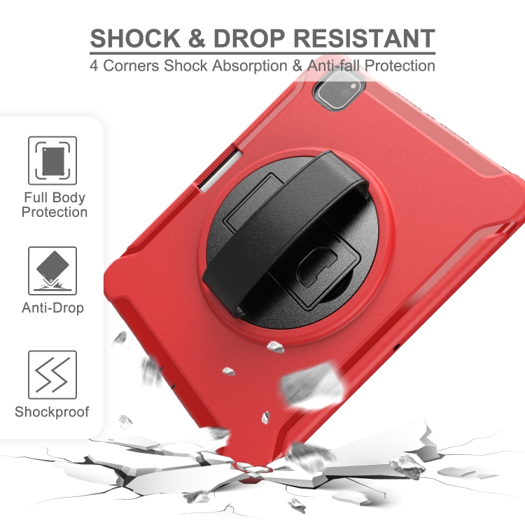 For iPad Pro 11 inch (2020) Shockproof Protective Tablet Case with Holder & Hand Strap & Pen Slot(Red) For iPad Pro 11 inch (2020) Shockproof Protective Tablet Case with Holder & Hand Strap & Pen Slot(Red)