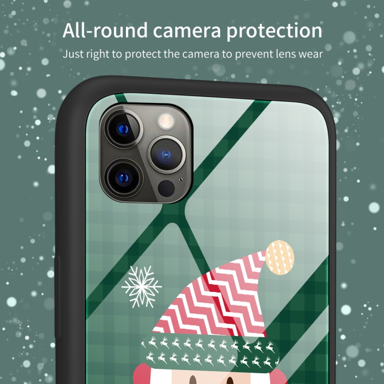 For iPhone 11 Pro Max Christmas Glass Phone Case(Snowman) For iPhone 11 Pro Max Christmas Glass Phone Case(Snowman)