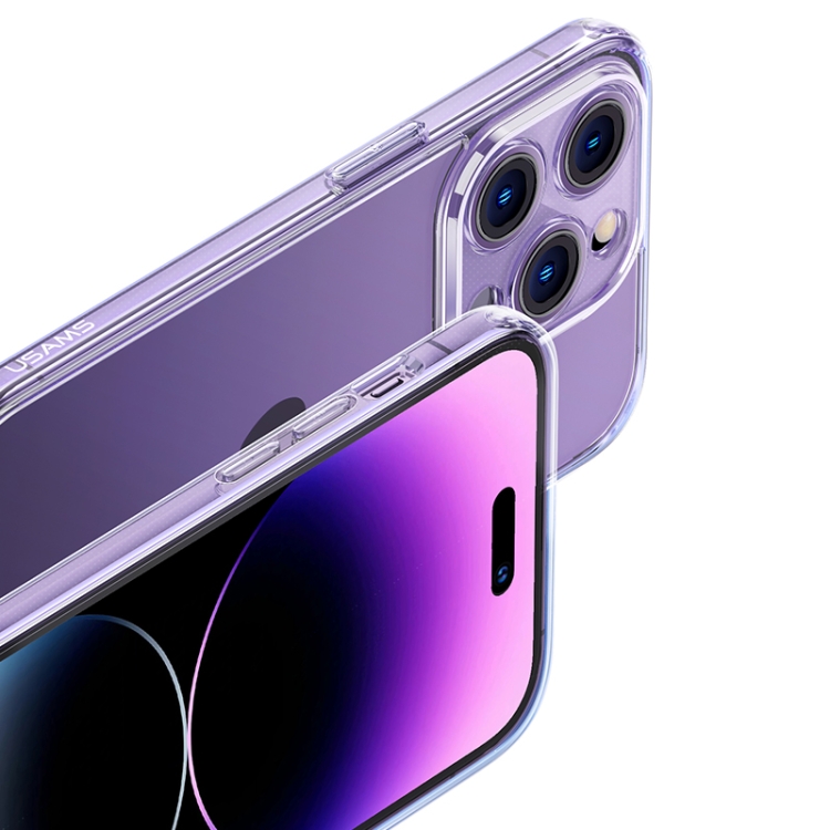 For iPhone 14 Pro USAMS US-BH830 Crystal Series Precision Hole Phone Case(Transparent) For iPhone 14 Pro USAMS US-BH830 Crystal Series Precision Hole Phone Case(Transparent)