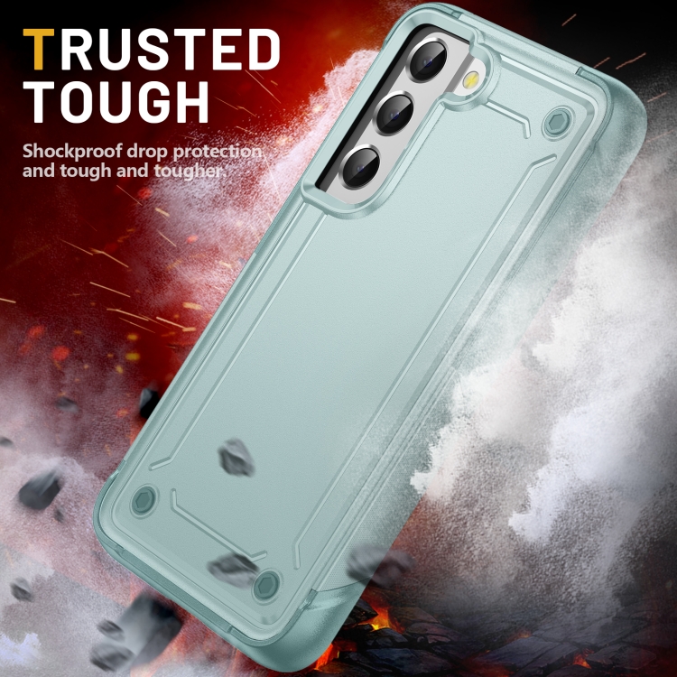 For Samsung Galaxy S22 5G 2 in 1 Soft TPU Hard PC Phone Case(Light Green) For Samsung Galaxy S22 5G 2 in 1 Soft TPU Hard PC Phone Case(Light Green)