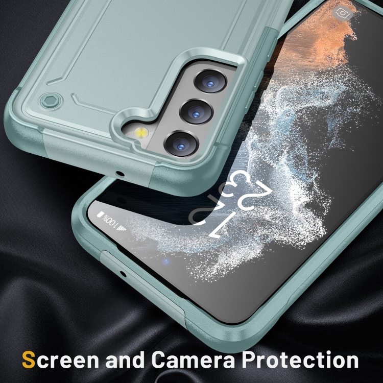 For Samsung Galaxy S22 5G 2 in 1 Soft TPU Hard PC Phone Case(Light Green) For Samsung Galaxy S22 5G 2 in 1 Soft TPU Hard PC Phone Case(Light Green)