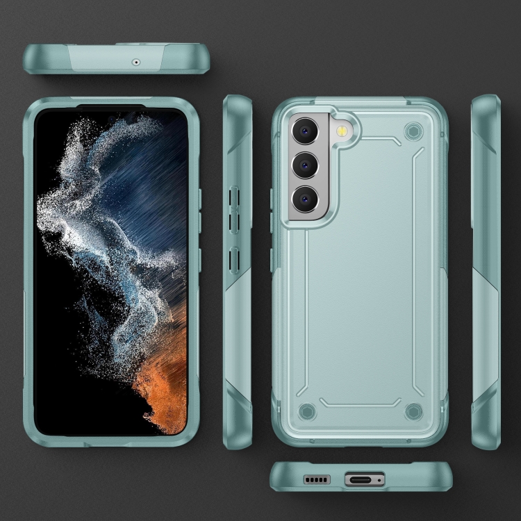 For Samsung Galaxy S22 5G 2 in 1 Soft TPU Hard PC Phone Case(Light Green) For Samsung Galaxy S22 5G 2 in 1 Soft TPU Hard PC Phone Case(Light Green)