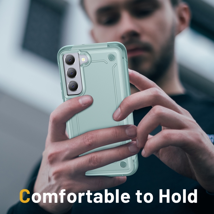 For Samsung Galaxy S22 5G 2 in 1 Soft TPU Hard PC Phone Case(Light Green) For Samsung Galaxy S22 5G 2 in 1 Soft TPU Hard PC Phone Case(Light Green)