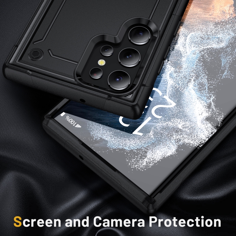 For Samsung Galaxy S22 Ultra 5G 2 in 1 Soft TPU Hard PC Phone Case(Black) For Samsung Galaxy S22 Ultra 5G 2 in 1 Soft TPU Hard PC Phone Case(Black)