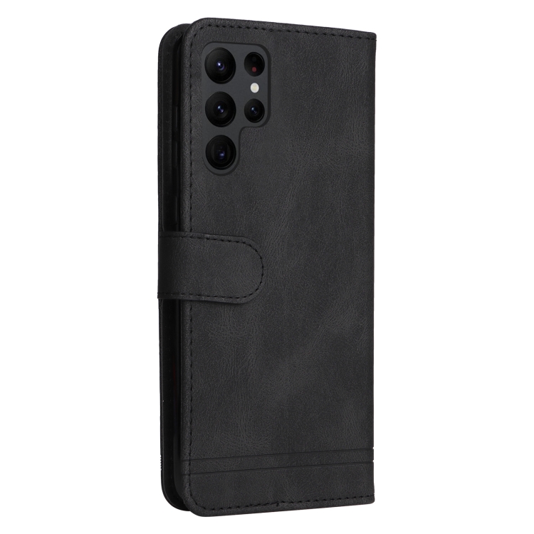 For Samsung Galaxy S23 Ultra 5G Skin Feel Life Tree Metal Button Leather Phone Case(Black) For Samsung Galaxy S23 Ultra 5G Skin Feel Life Tree Metal Button Leather Phone Case(Black)