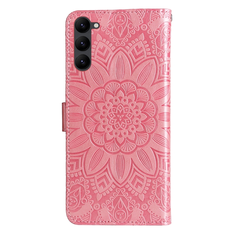 For Samsung Galaxy S23+ 5G Embossed Sunflower Leather Phone Case(Pink) For Samsung Galaxy S23+ 5G Embossed Sunflower Leather Phone Case(Pink)