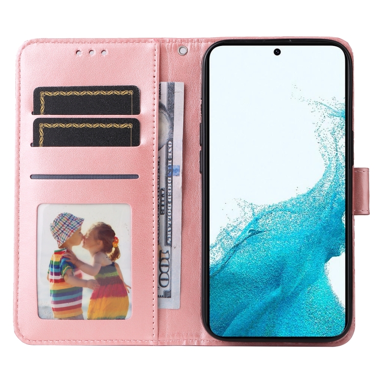 For Samsung Galaxy S23+ 5G Embossed Sunflower Leather Phone Case(Pink) For Samsung Galaxy S23+ 5G Embossed Sunflower Leather Phone Case(Pink)