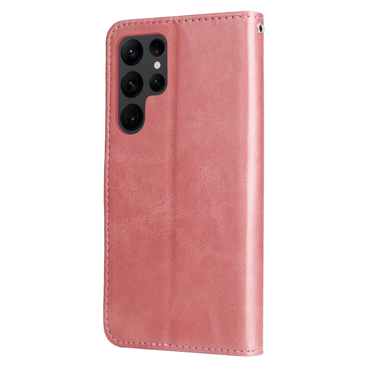 For Samsung Galaxy S23 Ultra 5G Calf Texture Zipper Leather Phone Case(Rose Gold) For Samsung Galaxy S23 Ultra 5G Calf Texture Zipper Leather Phone Case(Rose Gold)