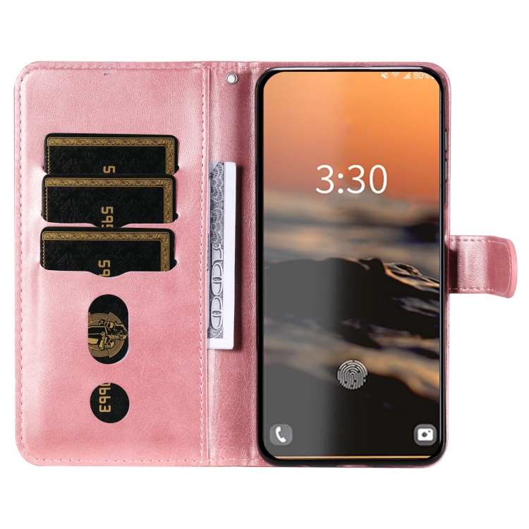 For Samsung Galaxy S23 Ultra 5G Calf Texture Zipper Leather Phone Case(Rose Gold) For Samsung Galaxy S23 Ultra 5G Calf Texture Zipper Leather Phone Case(Rose Gold)