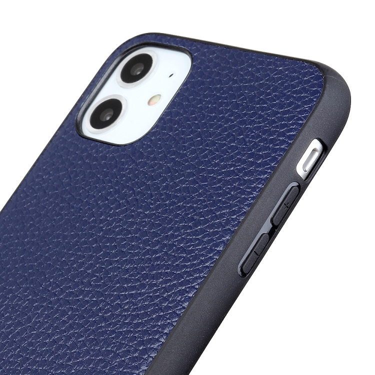 For iPhone 11 Litchi Texture Genuine Leather Folding Protective