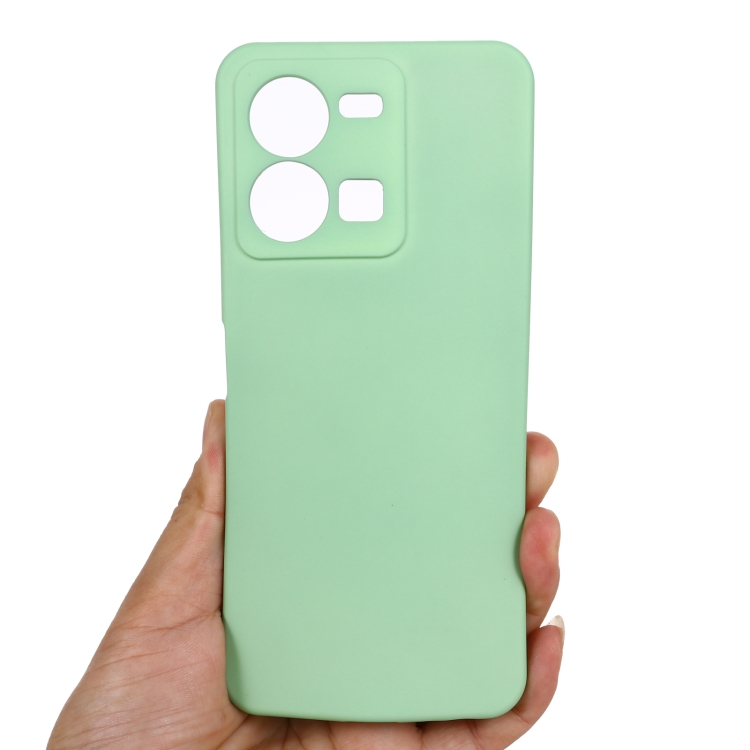 Para vivo Y36 4G / Y36 India Funda de teléfono a prueba de golpes de  silicona líquida de color puro (verde)