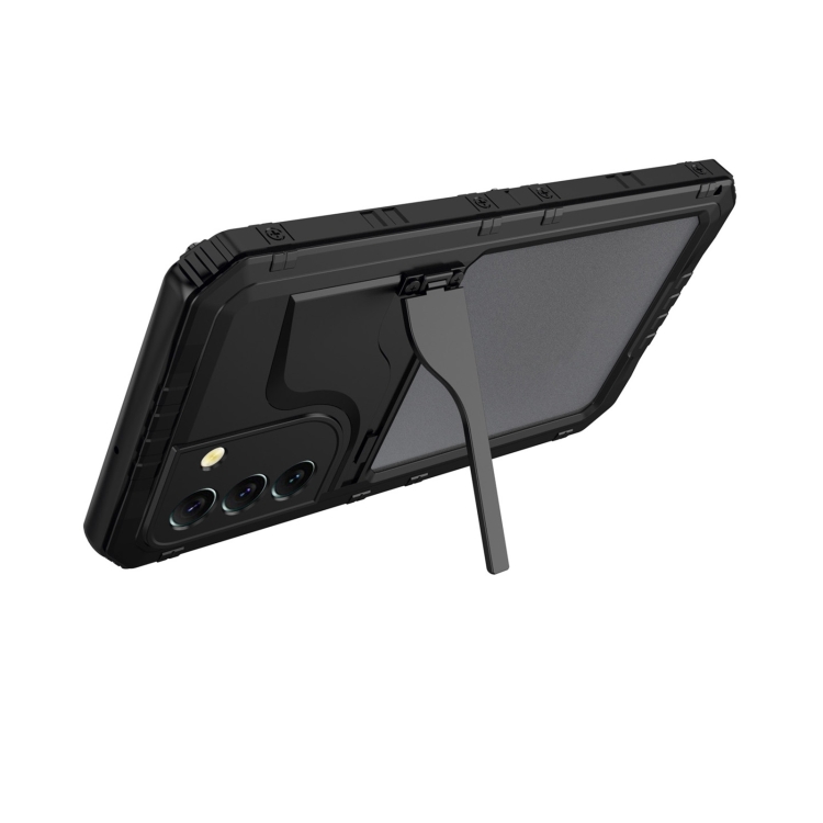 For Samsung Galaxy S22+ 5G Metal + Silicone Phone Case with Screen Protector(Black) For Samsung Galaxy S22+ 5G Metal + Silicone Phone Case with Screen Protector(Black)