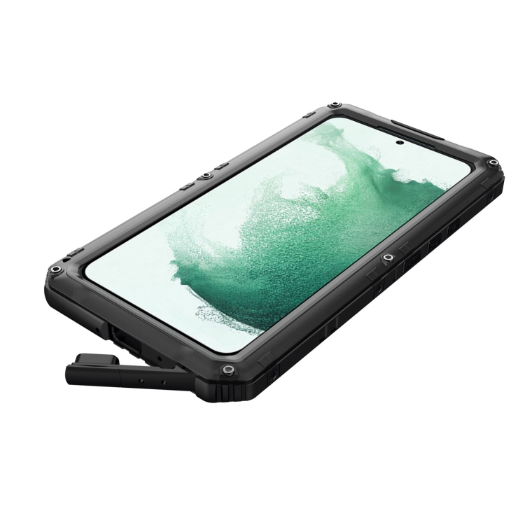 For Samsung Galaxy S22+ 5G Metal + Silicone Phone Case with Screen Protector(Black) For Samsung Galaxy S22+ 5G Metal + Silicone Phone Case with Screen Protector(Black)