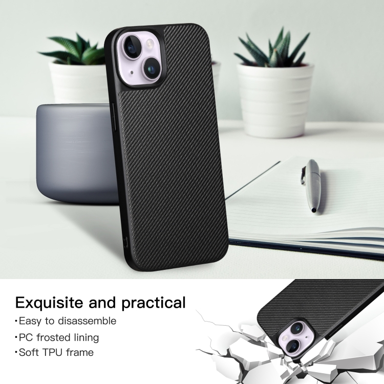 For iPhone 14 ViLi TC Series Kevlar Carbon Fiber Texture Phone Case(Black) For iPhone 14 ViLi TC Series Kevlar Carbon Fiber Texture Phone Case(Black)
