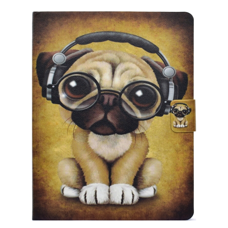 For iPad 2 / 3 / 4 Horizontal Painted Flat Leather Case with Sleep Function & Pen Cover & Card Slot & Holder(Shar Pei)