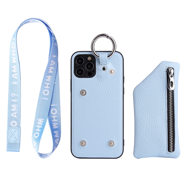 For iPhone 11 Pro Max Detachable Zippered Coin Purse Phone Case with Lanyard(Blue) For iPhone 11 Pro Max Detachable Zippered Coin Purse Phone Case with Lanyard(Blue)