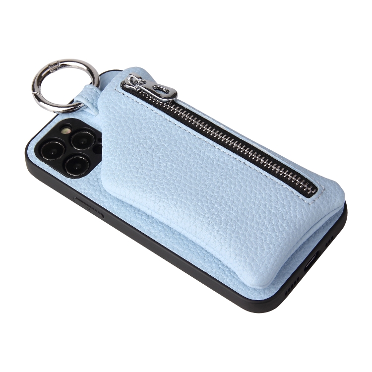 For iPhone 11 Pro Max Detachable Zippered Coin Purse Phone Case with Lanyard(Blue) For iPhone 11 Pro Max Detachable Zippered Coin Purse Phone Case with Lanyard(Blue)