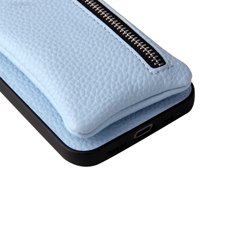 For iPhone 11 Pro Max Detachable Zippered Coin Purse Phone Case with Lanyard(Blue) For iPhone 11 Pro Max Detachable Zippered Coin Purse Phone Case with Lanyard(Blue)