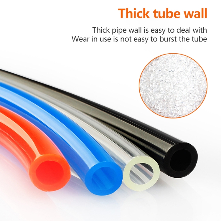 Tube en PU flexible pour compresseur pneumatique LAIZE, spécification :  4x2,5 mm, 160 m (rouge)