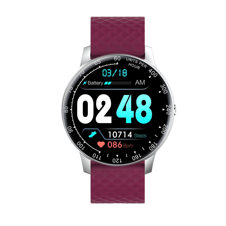 Ochstin 5H30 Reloj deportivo inteligente con correa de silicona y pantalla redonda HD de 1,28 pulgadas (púrpura) - 1